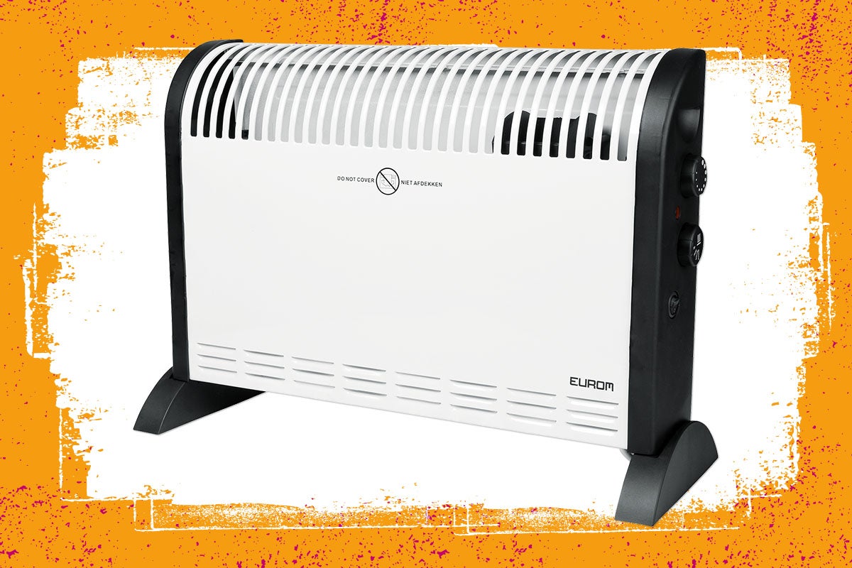 Elektrische radiator met oververhittingsbeveiliging en instelknoppen