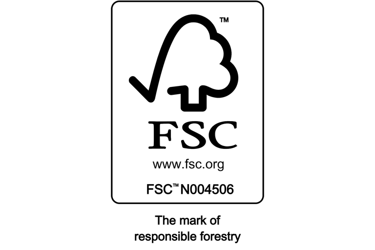 FSC-logo voor verantwoord bosbeheer.