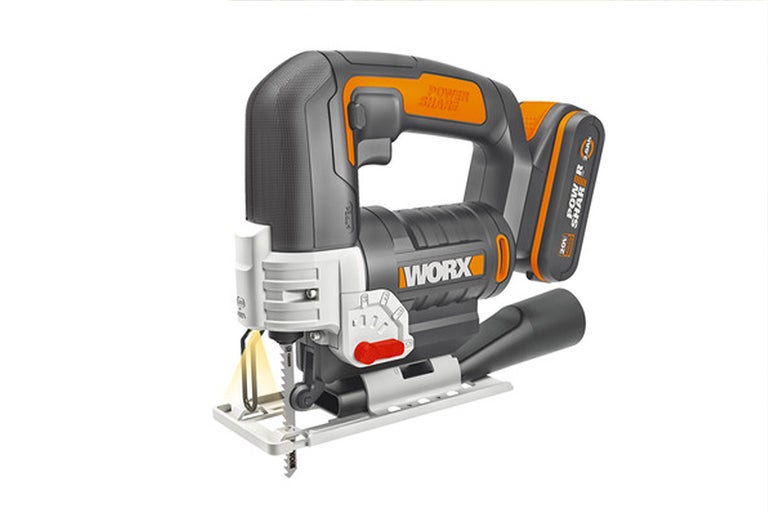 Accu decoupeerzaag van Worx