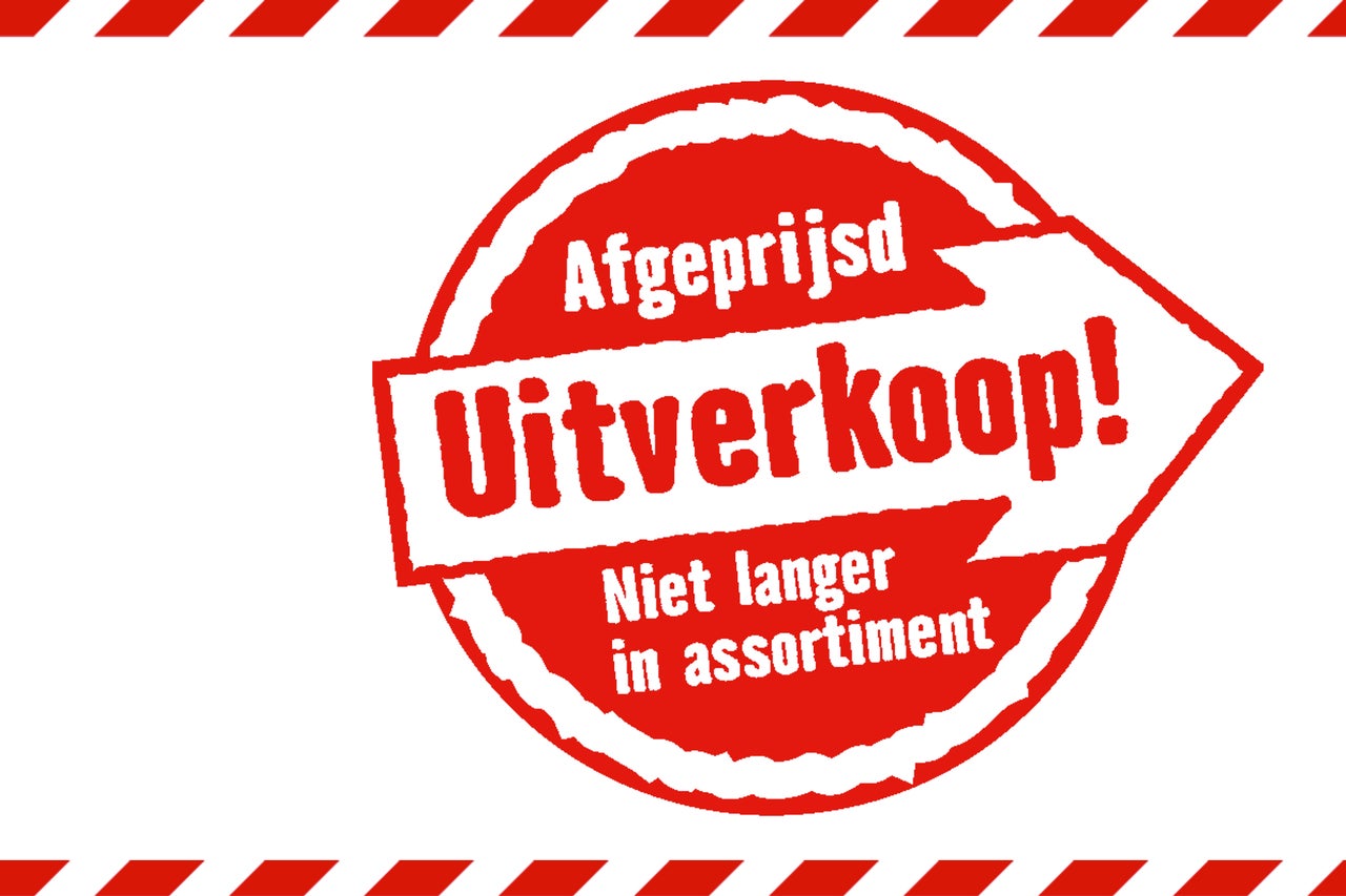 Uitverkoop, niet langer in assortiment