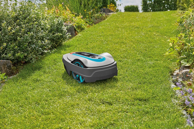 Robotmaaier op een gazon