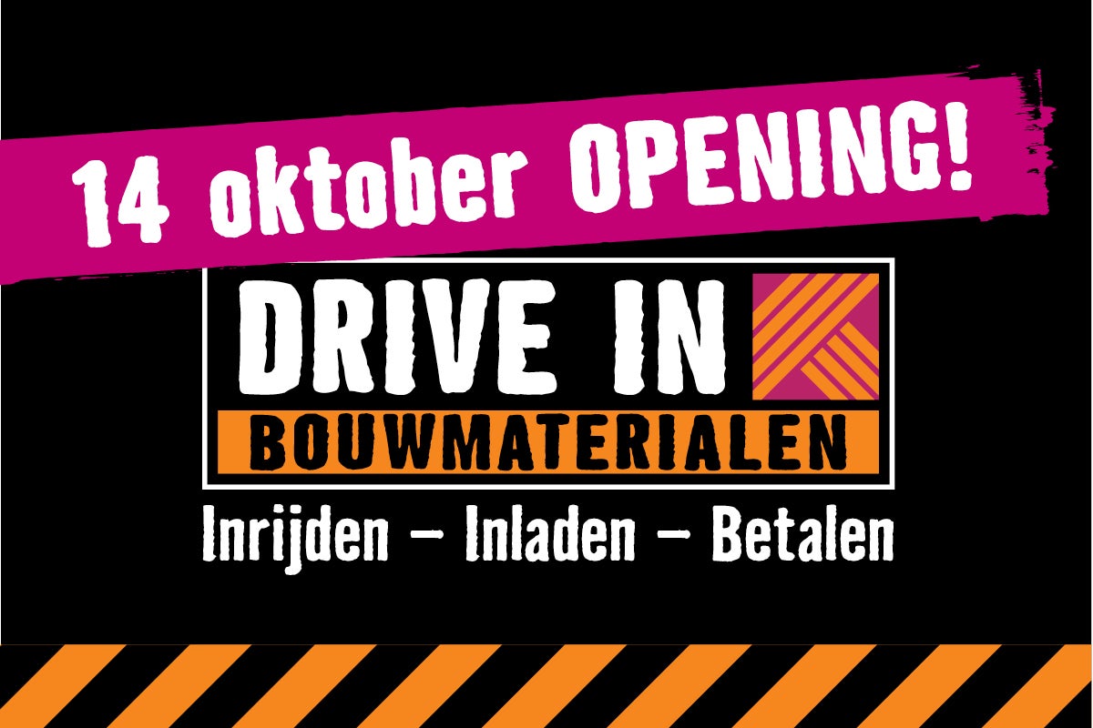 Informatie over de opening van de Drive In voor bouwmaterialen met het concept inrijden inladen betalen