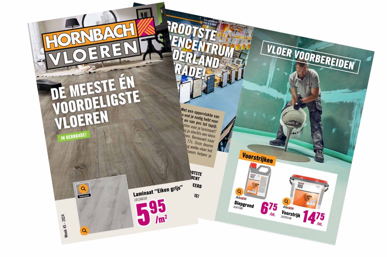 HORNBACH reclame voor vloeren, grootste vloerencentrum en vloervoorbereiding