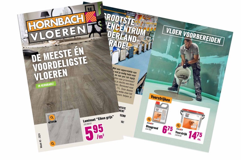HORNBACH reclame voor vloeren, grootste vloerencentrum en vloervoorbereiding