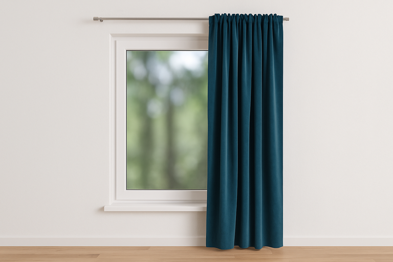 Decoratieve sjaals voor raam met gordijnroede