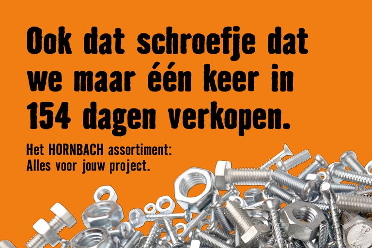 Assortiment bouten, schroeven en moeren van Hornbach