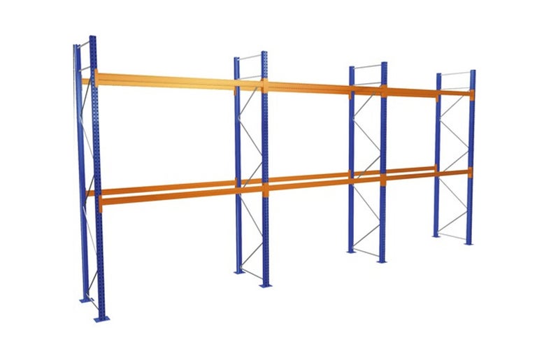 Stalen magazijnstelling met meerdere niveaus voor opslag