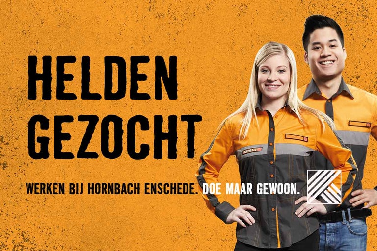 Helden gezocht: Medewerkers werven bij Hornbach Enschede.