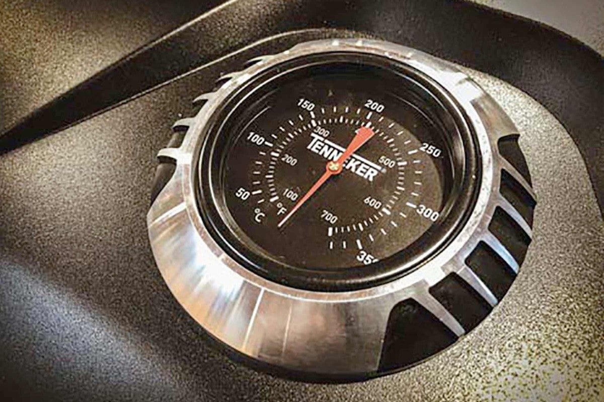Tenneker grillthermometer met temperatuurweergave in graden Celsius en Fahrenheit