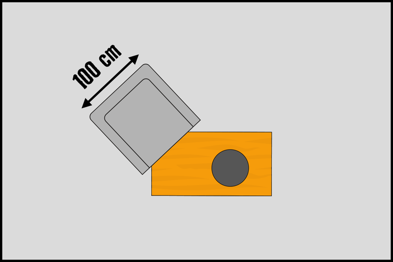 Wastafelonderkast met wastafel, breedte 100 cm