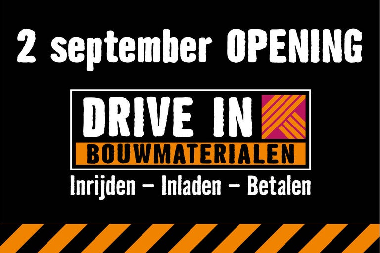 Opening van de Drive-In bouwmarkt op 2 september