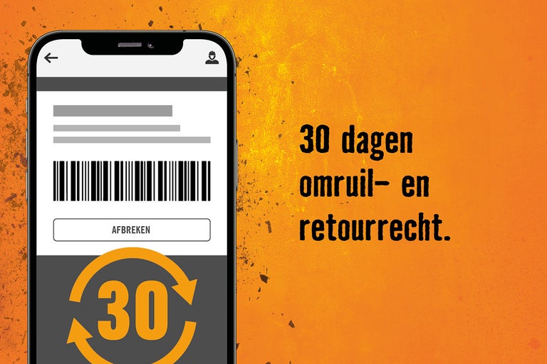 30 dagen omruil- en retourrecht op een smartphone.