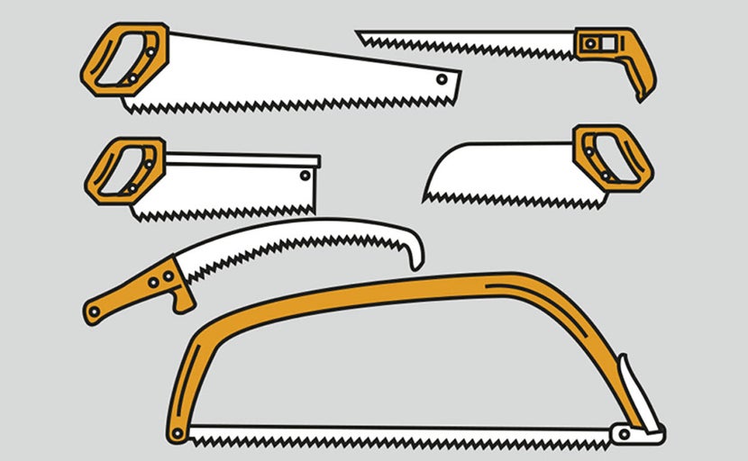 Illustratie van verschillende zagen