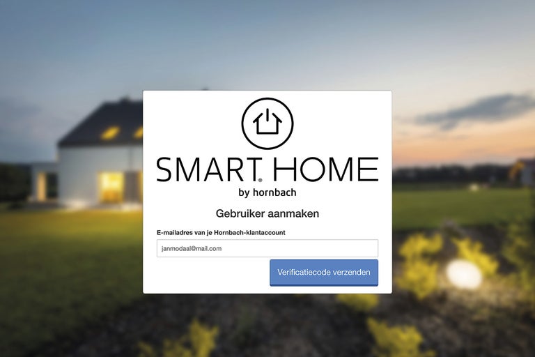 Hornbach Smart Home gebruikersaccount aanmaken