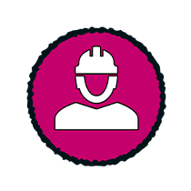 Symbool voor arbeidsveiligheid