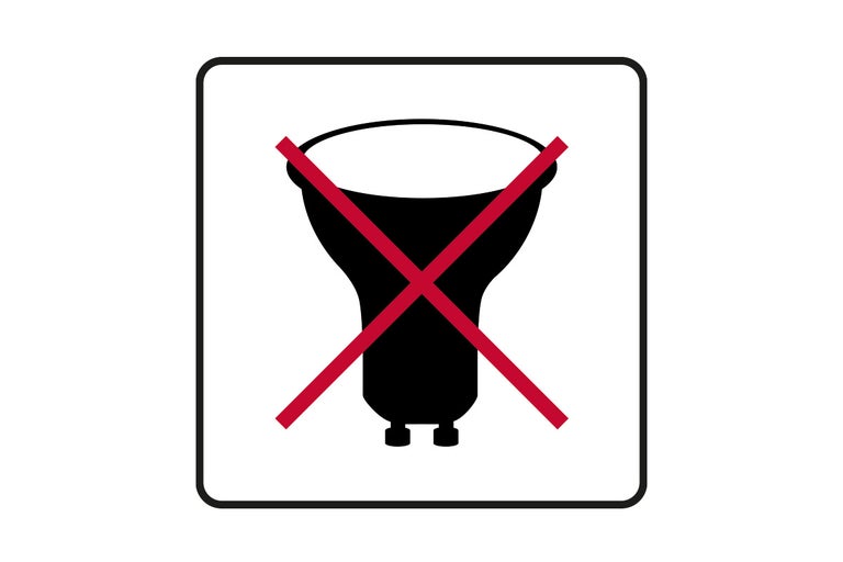 Niet geschikt voor koudlichtreflectorlampen.