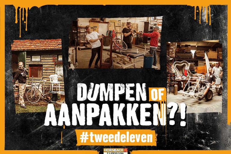 Campagne van Hornbach: Weggooien of aanpakken? Een tweede leven voor projecten.