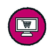 Symbool voor online winkelen