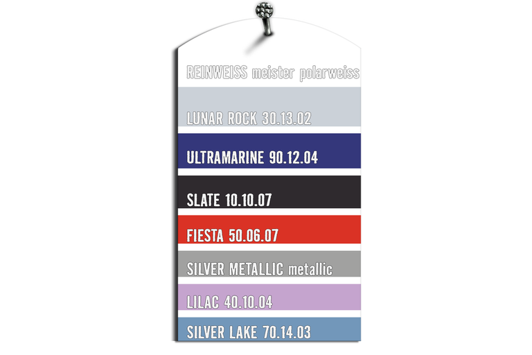 Verfkleurenkaart met verschillende tinten