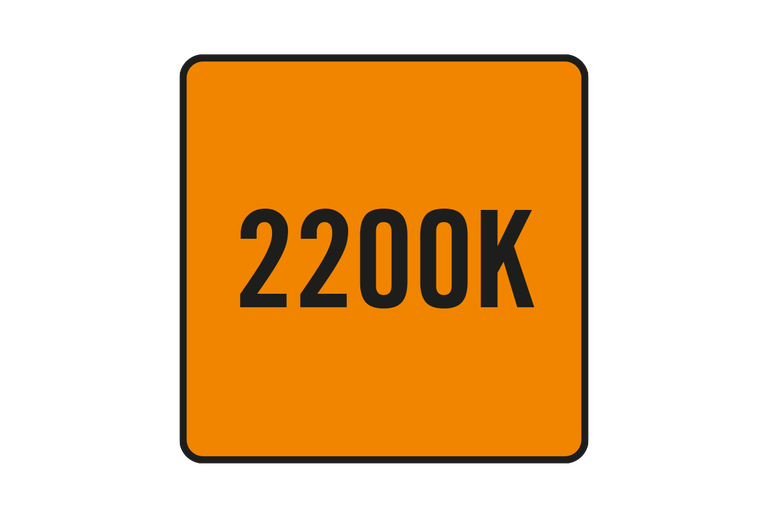 Kleurtemperatuur 2200 Kelvin