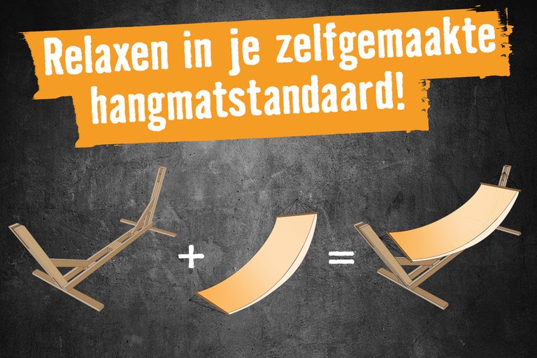 Illustratie van een bouwpakket voor een hangmatstandaard