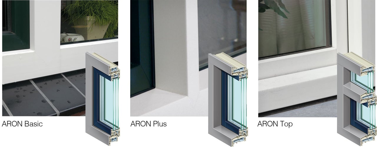 Vergelijking van Aron Basic, Aron Plus en Aron Top raamprofielen