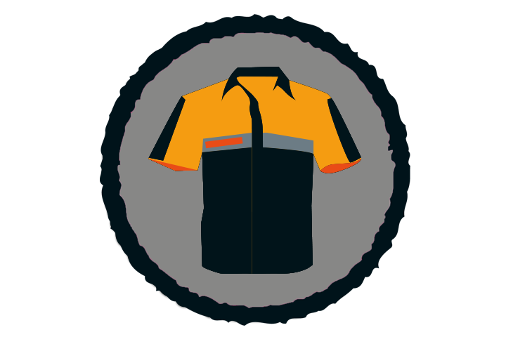 Symbool werkkleding overhemd