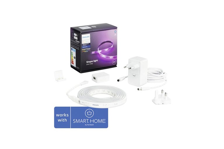 Philips Hue Lightstrip met accessoires en Works with Smart Home by Hornbach zegel