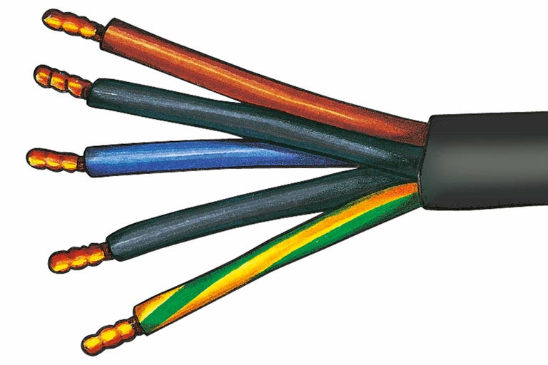 Elektrokabel met vijf aders