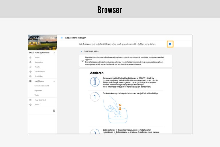 Smart Home App voor apparaatconfiguratie