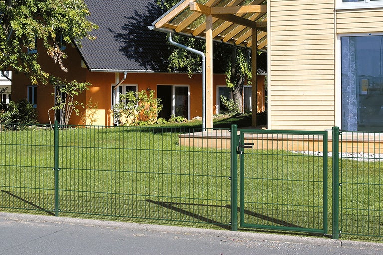Dubbelstaafmat hekwerk met tuinpoort voor woonhuizen
