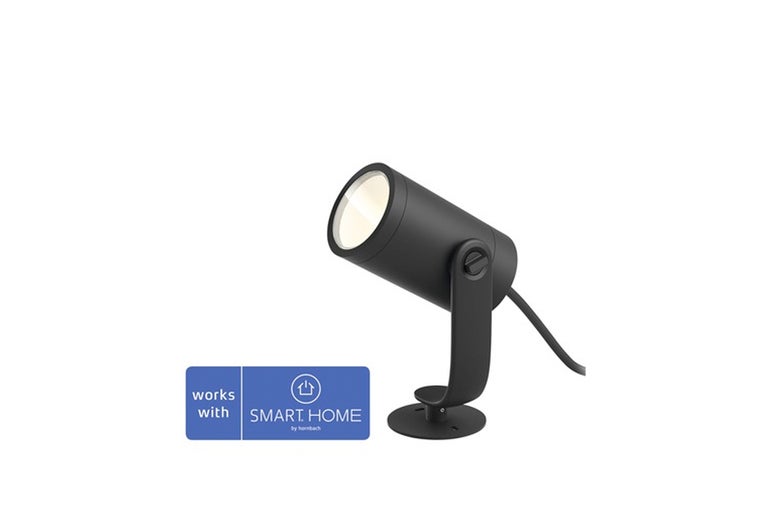 Zwarte tuinspot met Smart Home compatibiliteit