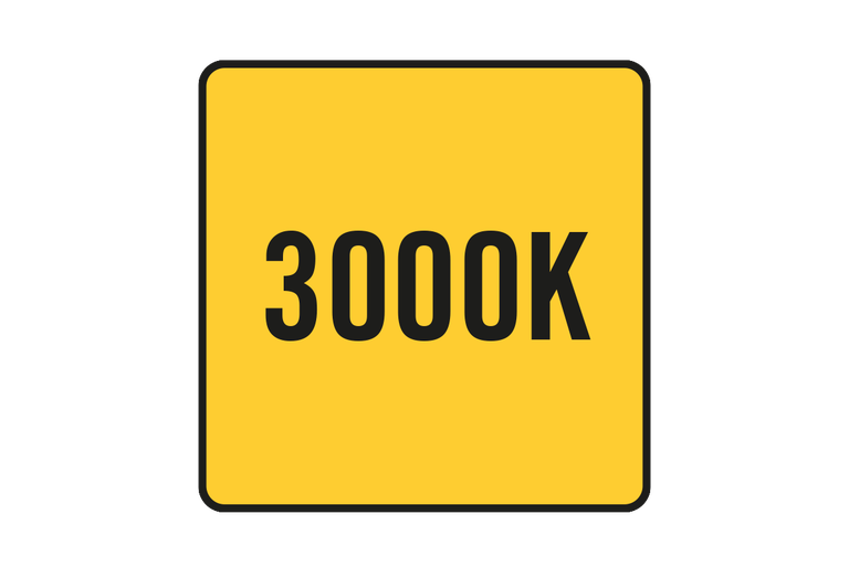 Kleurtemperatuur 3000 Kelvin