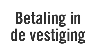 Betaling in de vestiging