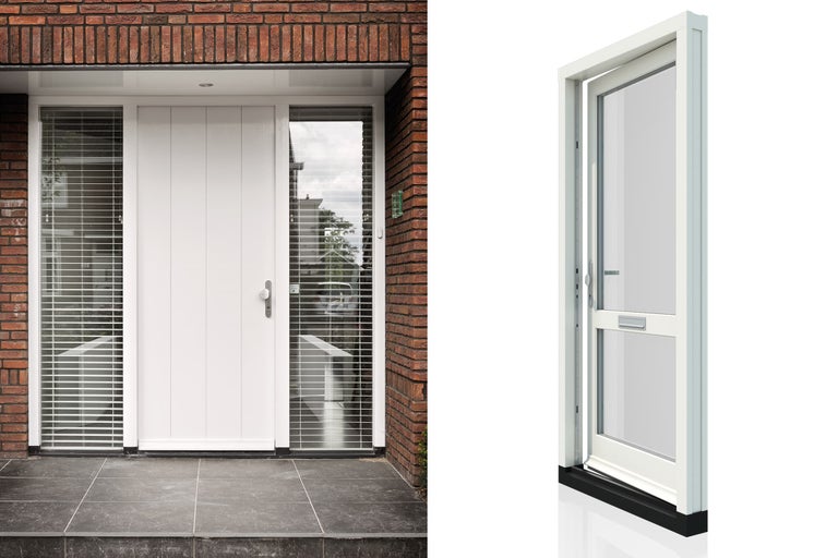 Voordeur met zijpaneel en hor