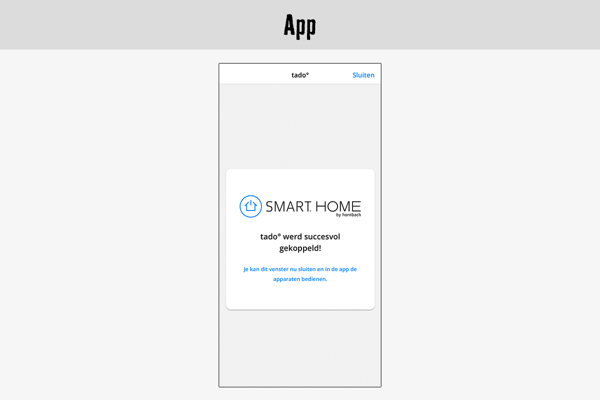 Tado App met Smart Home by Hornbach functie
