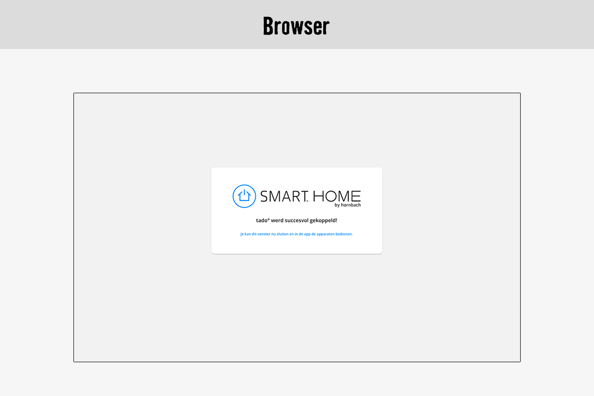 Hornbach Smart Home melding in browser