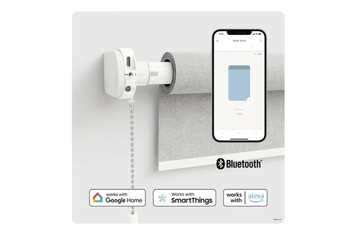 Slimme rolgordijn met smartphonebediening