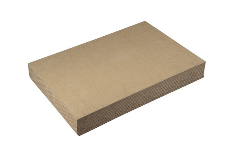 Een stapel houtvezelplaten