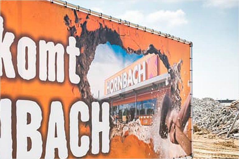Hornbach bouw- en tuinmarkt banner