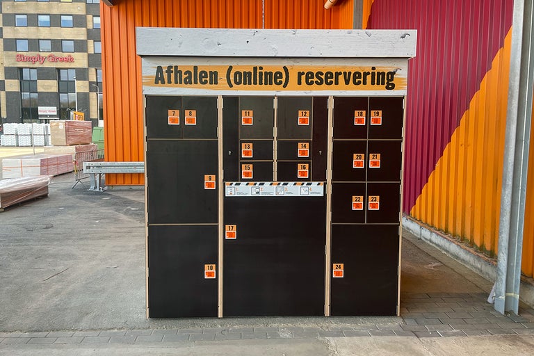 Afhaalstation voor onlinebestellingen bij Hornbach