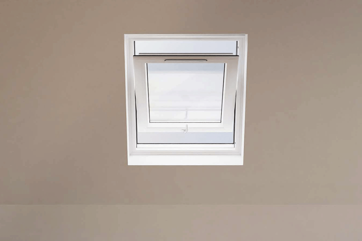 Open dakraam voor ventilatie van een ruimte