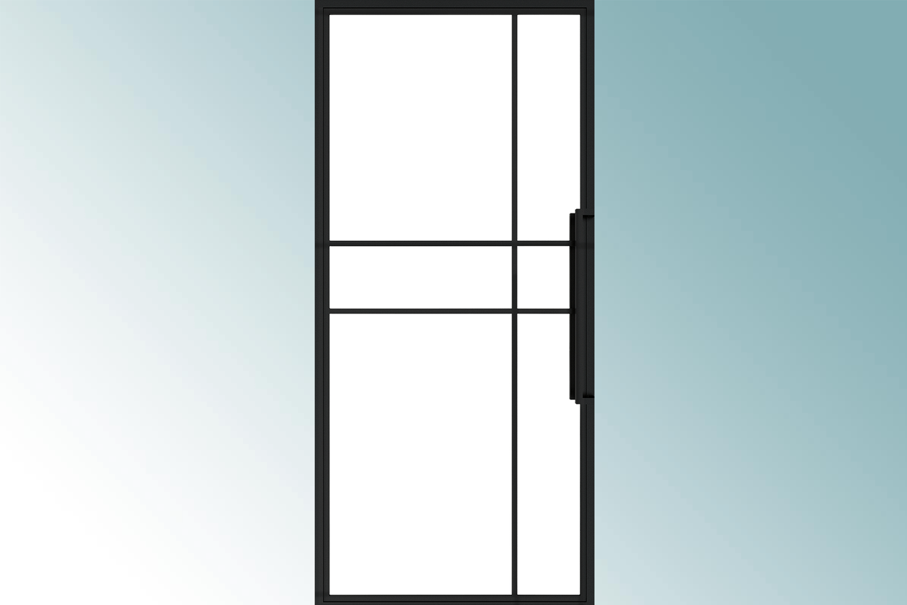 Douchewand met frame