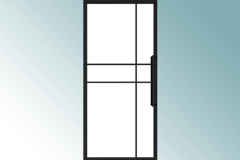 Douchewand met frame