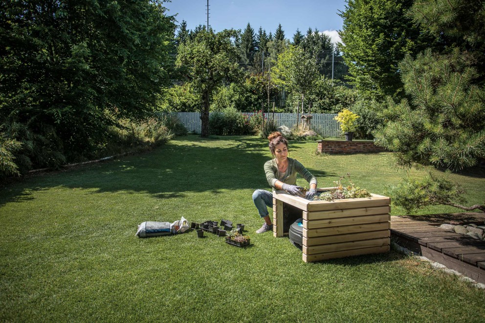 Grasmaaiergarage beplanten . HORNBACH Grasmaaiergarage beplanten . HORNBACH