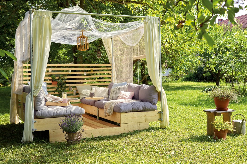 Tuinlounge van palletmeubels . HORNBACH Tuinlounge van palletmeubels . HORNBACH