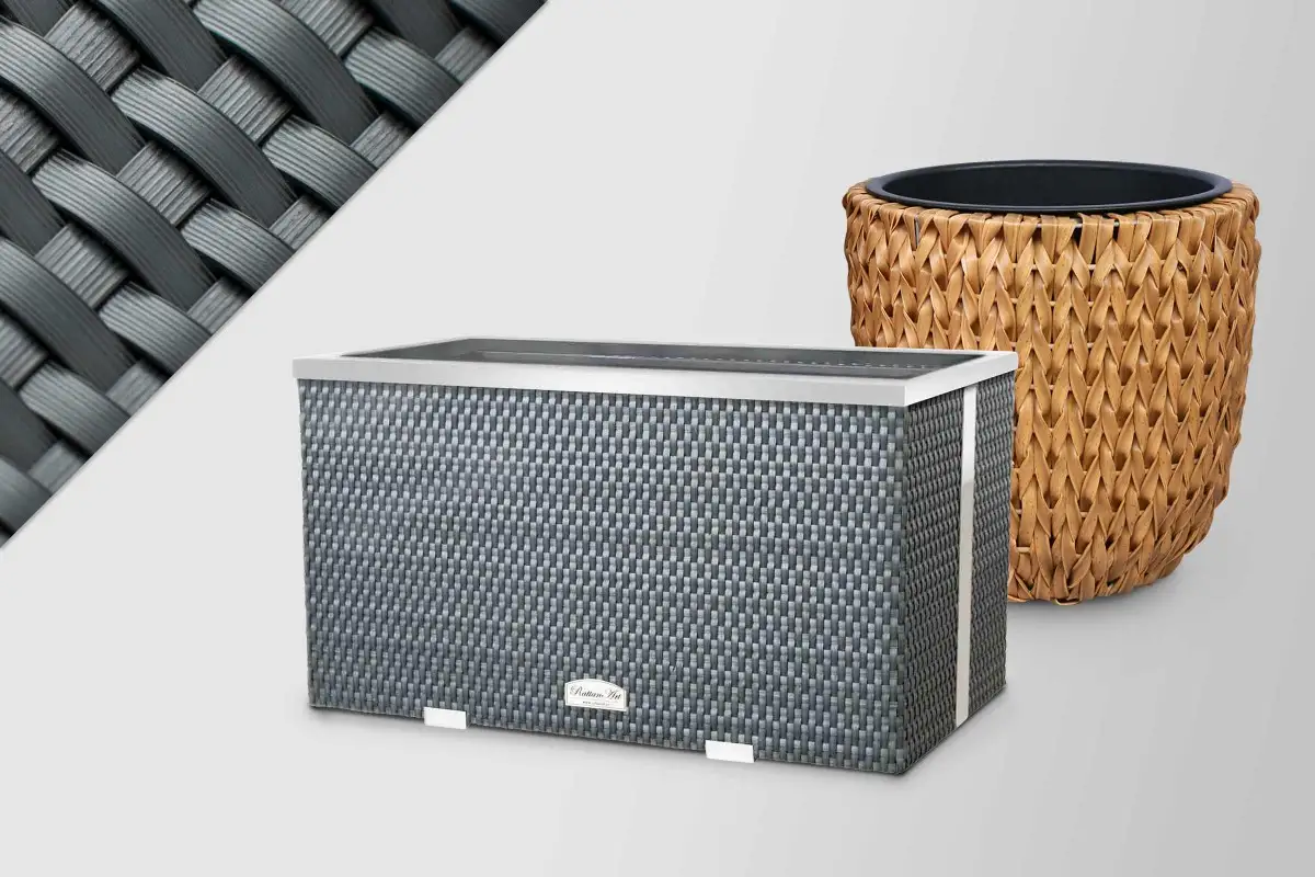 Welk materiaal bloempot | polyrotan, wicker | HORNBACH
