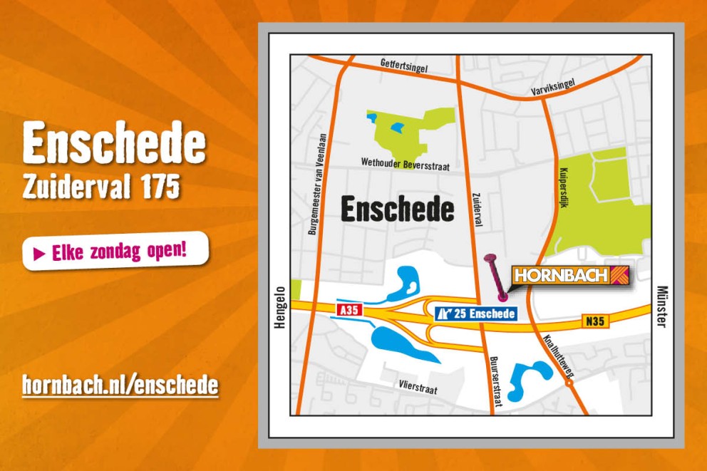 Openingsinfo banner HORNBACH Enschede Openingsinfo banner HORNBACH Enschede