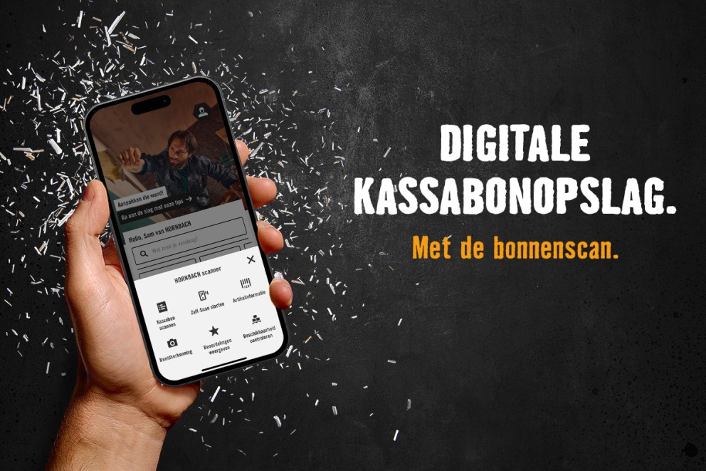 Digitale bonopslag. Met de kassabon scan. HORNBACH Digitale bonopslag. Met de kassabon scan. HORNBACH