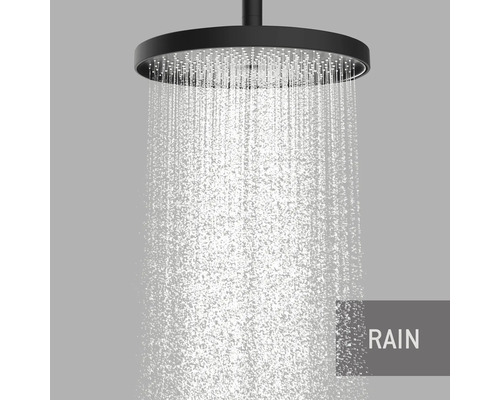 Regendouche met waterstraal